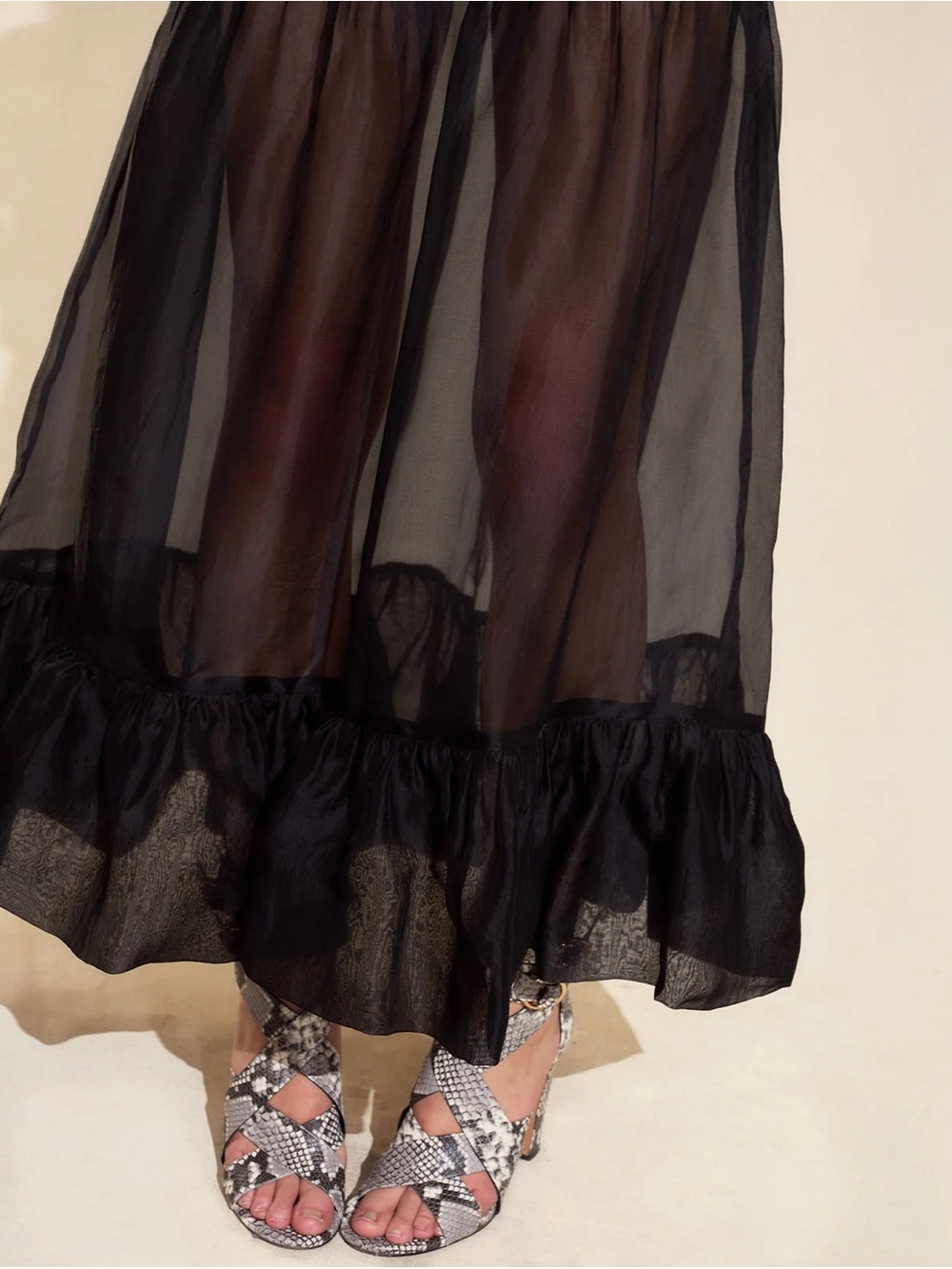 Cynthia Rowley Black Serafina Silk Skirt - Picture 5 of 7